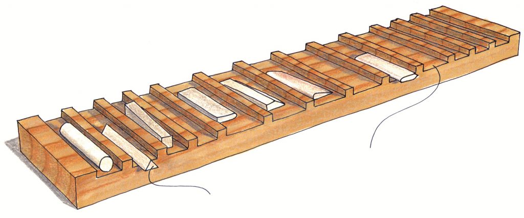 Parkplätze für Schnitzer-Formsteine. Illustration: Willi Brokbals
