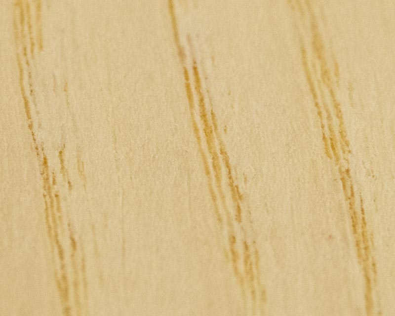 So sieht dann die geschliffene Holzoberfläche (Esche) in der Nahaufnahme aus
