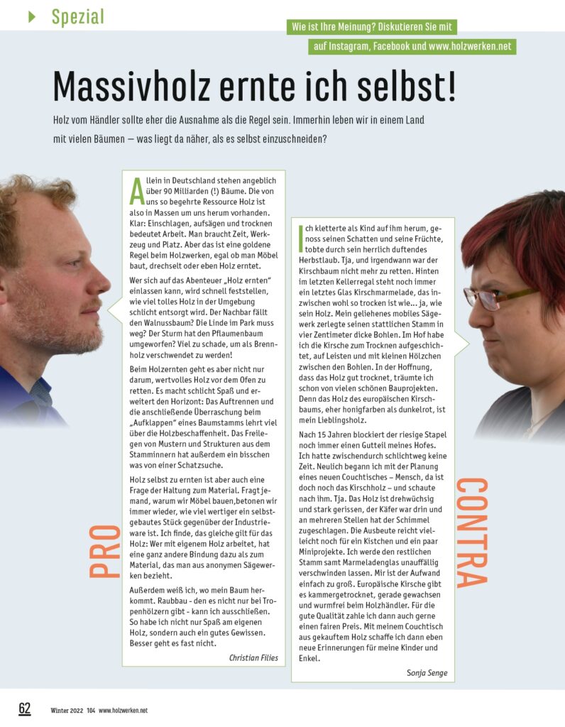 Pro und Contra: Massivholz selber einschneiden oder kaufen?