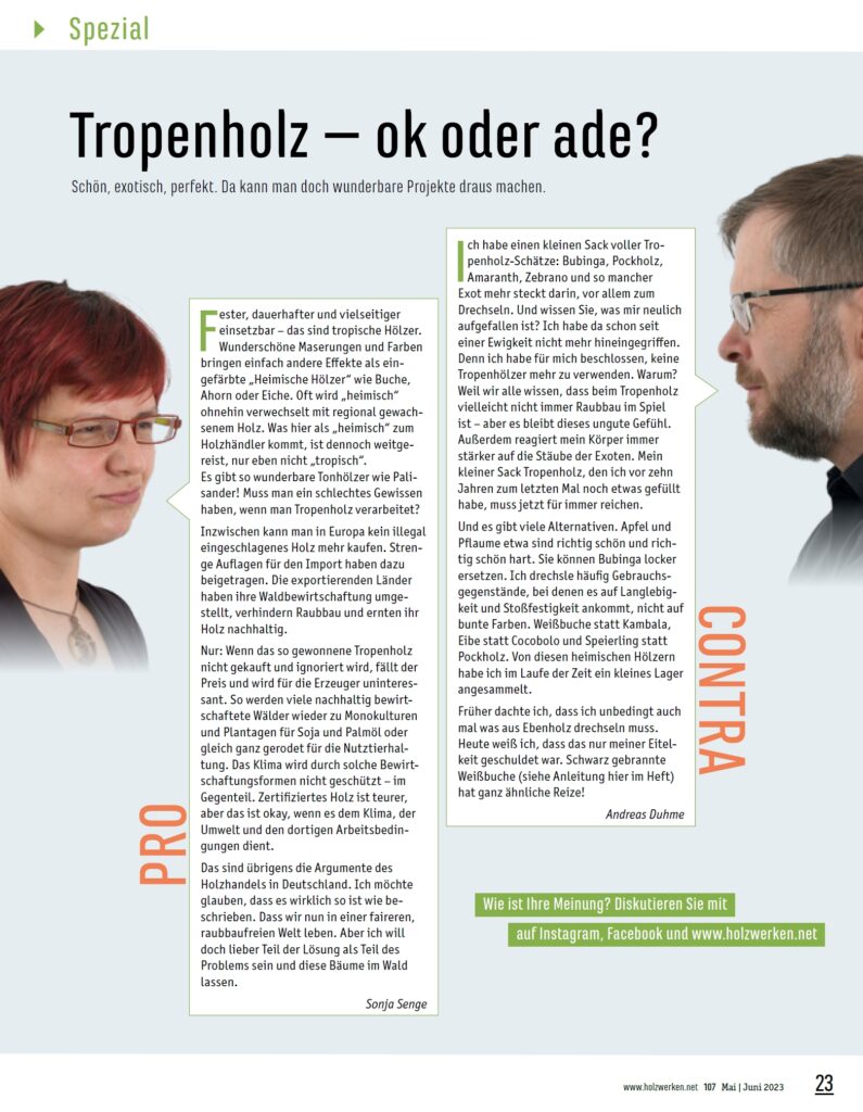 Pro und Contra: Nutzung von Tropenholz