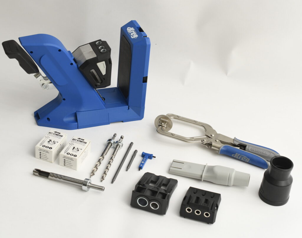Das "Pocket Hole Jig" von Kreg mit Zubehör