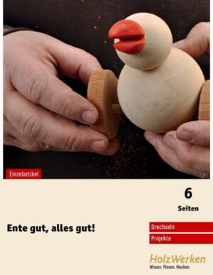 Spielzeug Watschel-Ente drechseln