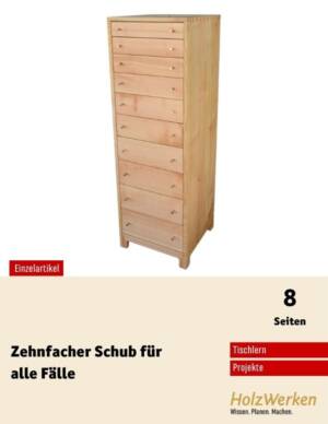 Bauanleitung: Gezinkte Kommode für zehn Schubkästen