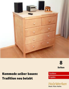 Schubladenkommode aus Buche