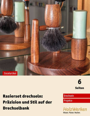 Rasierset von der Drechselbank