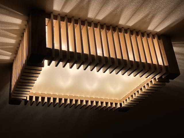 Montierte Lampe