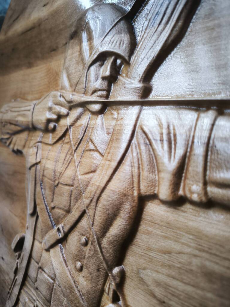 Schützenscheibe aus Holz Finish